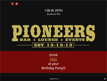 Tablet Screenshot of pioneersbar.com